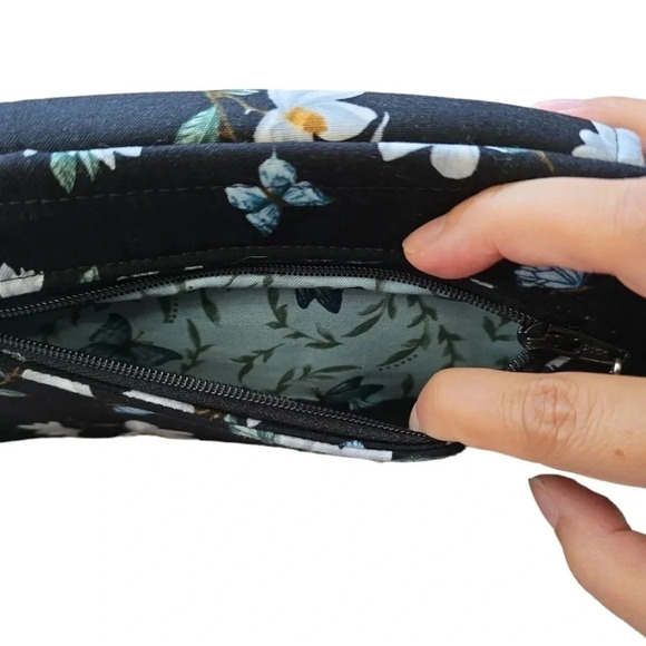 Floral Butterfly Hand Clutch Custom Homemade Wallet - Picture 4 of 6